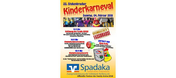 22. Stukenbrocker Kinderkarneval mit Family Arena