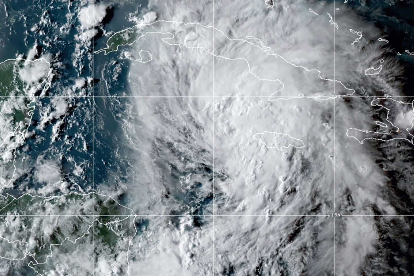 Ein Satellitenbild zeigt den Tropensturm «Ida».